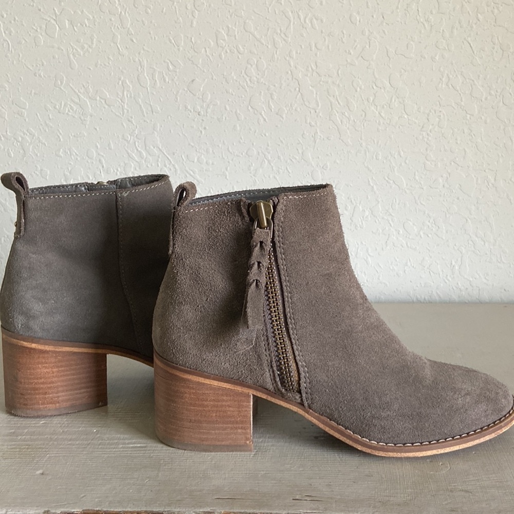 BP. - Taupe Suede Leather Heel Ankle Boot - Picture 6 of 11